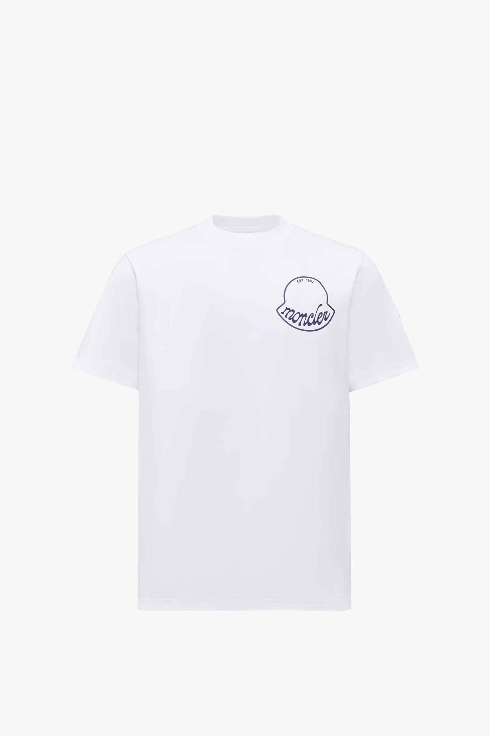 Logo Cotton T-Shirt Men White Moncler 2